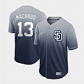 Padres 13 Manny Machado Gray Drift Fashion Jersey Dzhi,baseball caps,new era cap wholesale,wholesale hats